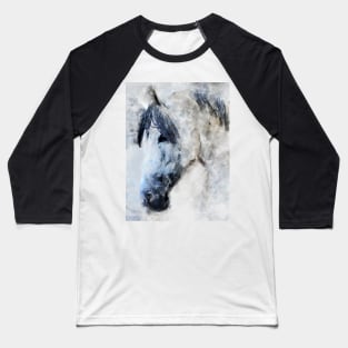 Dramabite Horse watercolor equine animal rider riding pony Baseball T-Shirt